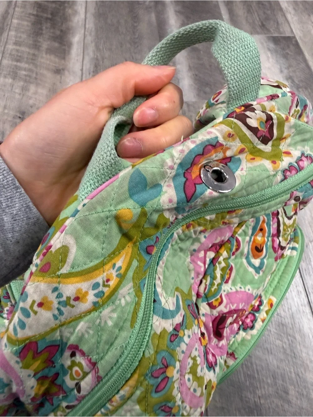 Vera Bradley Teal Paisley Bookbag‎